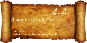 Lungu Lóránt névjegykártya
